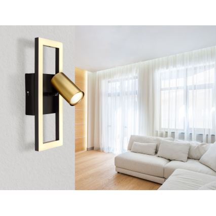 Globo - LED-seinävalaisin 1xGU10/5W/230V + LED/12W/230V