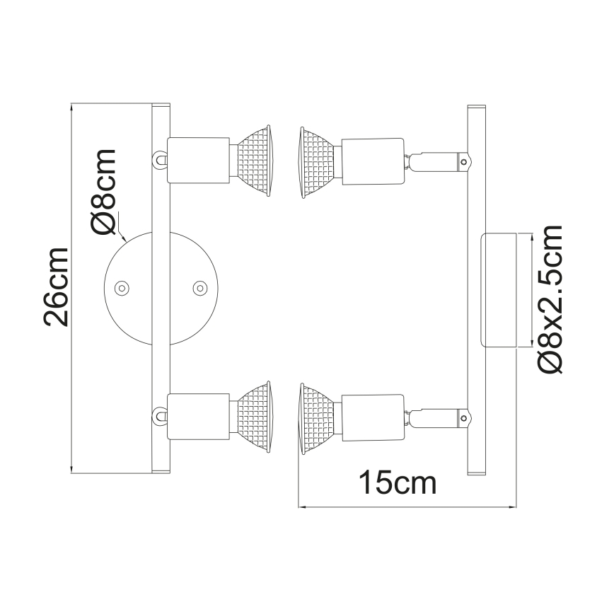 Globo - LED-kohdevalaisin 2xGU10/3W/230V