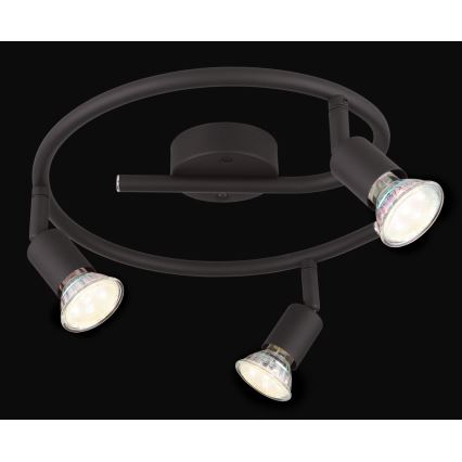 Globo - LED-kohdevalaisin 3xGU10/3W/230V musta