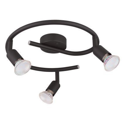 Globo - LED-kohdevalaisin 3xGU10/3W/230V musta