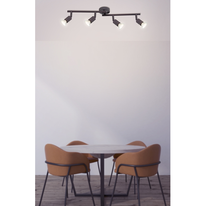 Globo - LED-kohdevalaisin 4xGU10/3W/230V musta