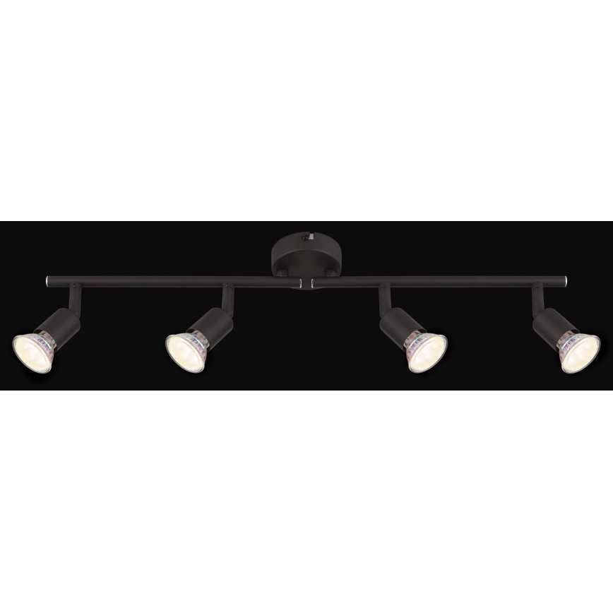 Globo - LED-kohdevalaisin 4xGU10/3W/230V musta