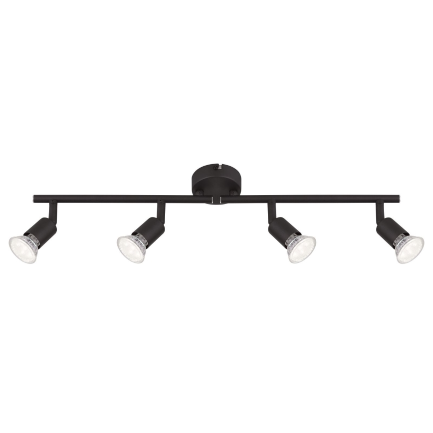 Globo - LED-kohdevalaisin 4xGU10/3W/230V musta