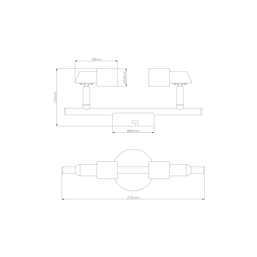 Globo - LED-kohdevalaisin 2xGU10/3W/230V