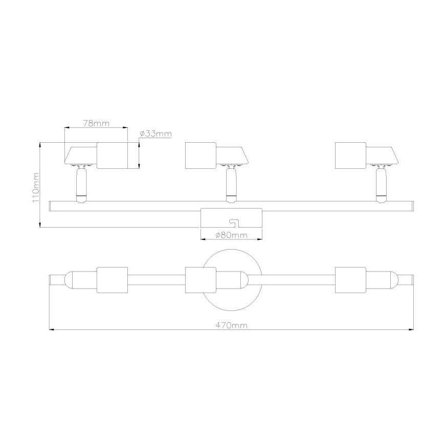 Globo - LED-kohdevalaisin 3xGU10/3W/230V