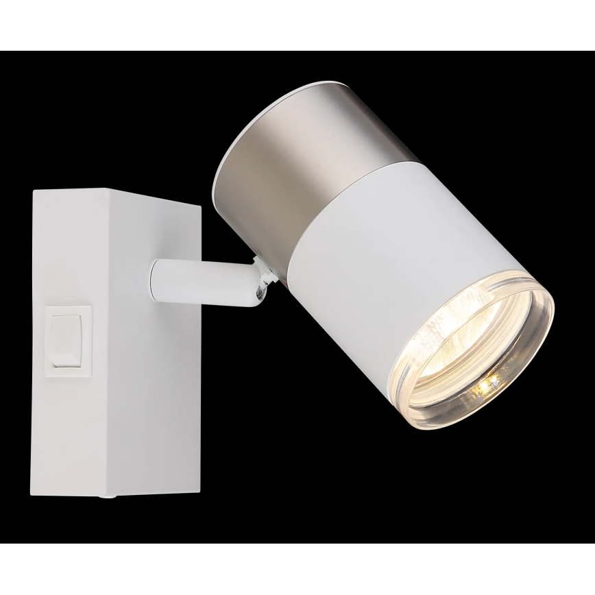 Globo - Seinäkohdevalo 1xGU10/25W/230V valkoinen/mattakromi