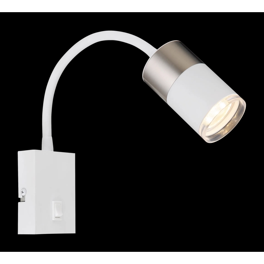 Globo - Seinäkohdevalo 1xGU10/25W/230V valkoinen/mattakromi