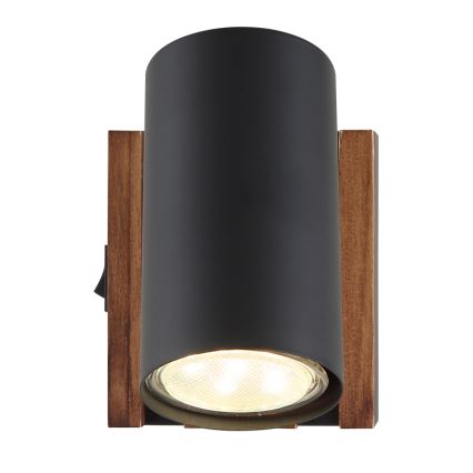 Globo - Seinäkohdevalo 1xGU10/25W/230V musta