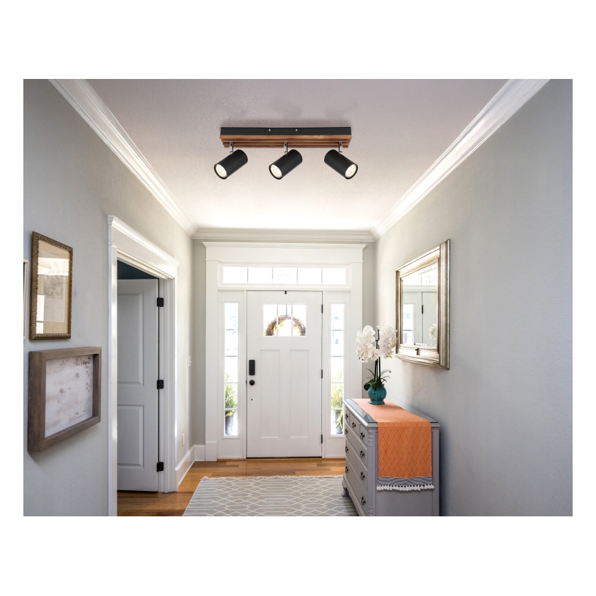 Globo - Kohdevalo 3xGU10/25W/230V musta