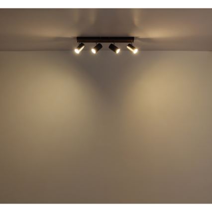 Globo - Kohdevalo 4xGU10/25W/230V musta