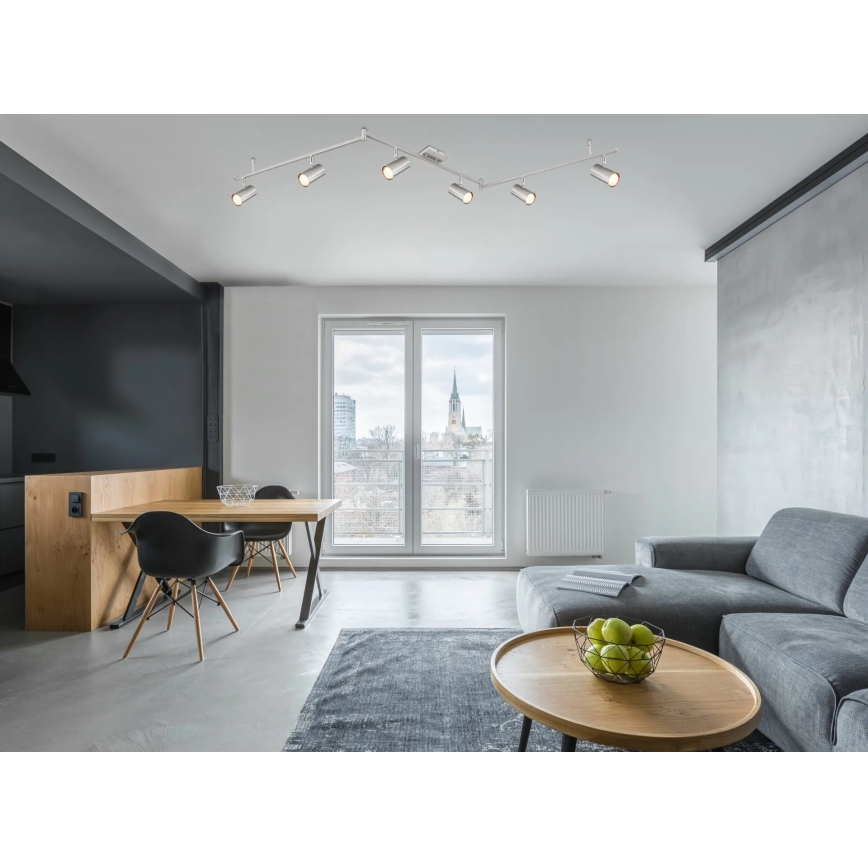 Globo - Kohdevalo 6xGU10/35W/230V mattakromi