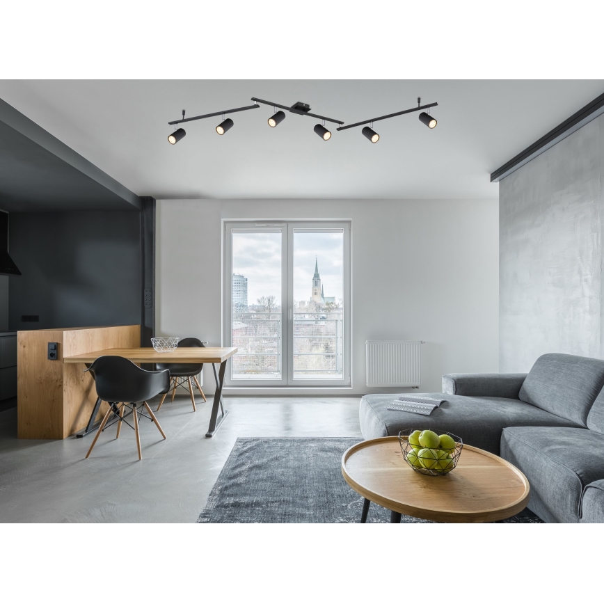 Globo - Kohdevalo 6xGU10/35W/230V musta