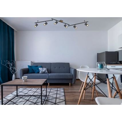 Globo - Kohdevalo 6xGU10/35W/230V antrasiitti