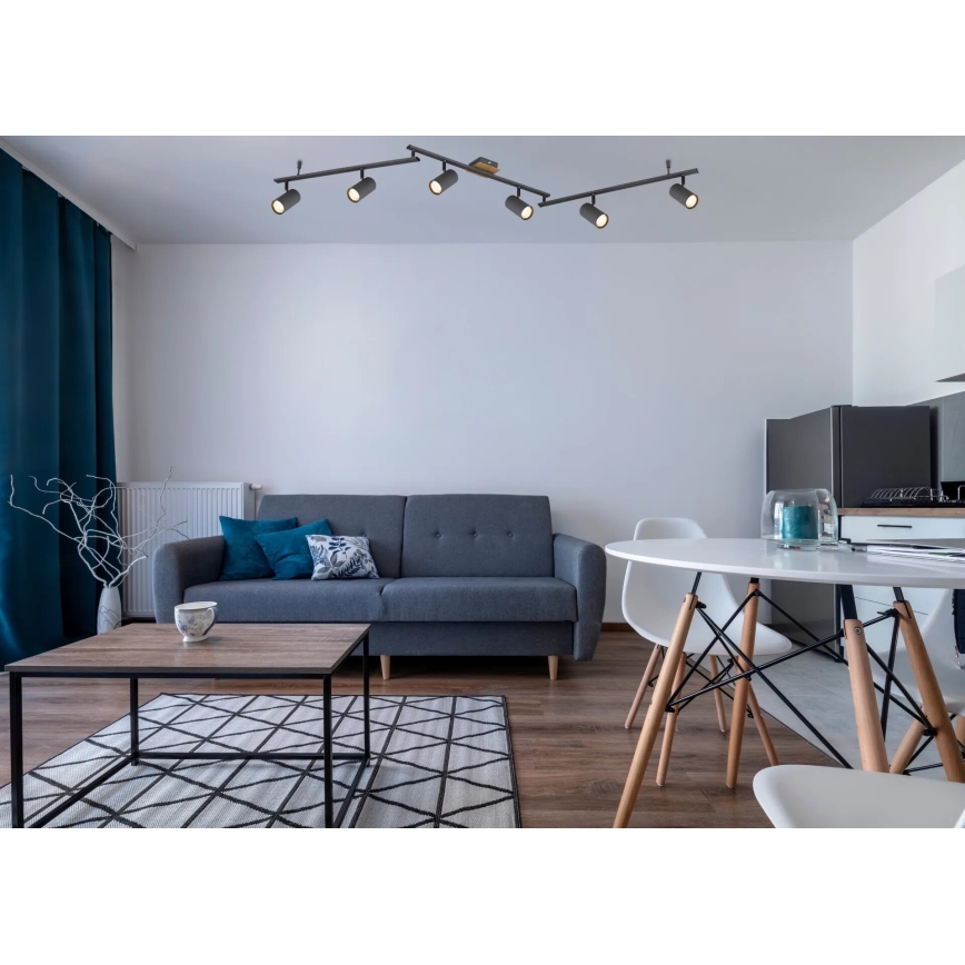 Globo - Kohdevalo 6xGU10/35W/230V antrasiitti