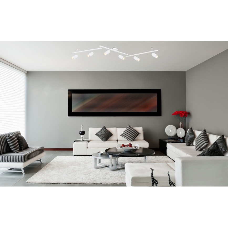 Globo - Kohdevalo 6xGU10/35W/230V valkoinen