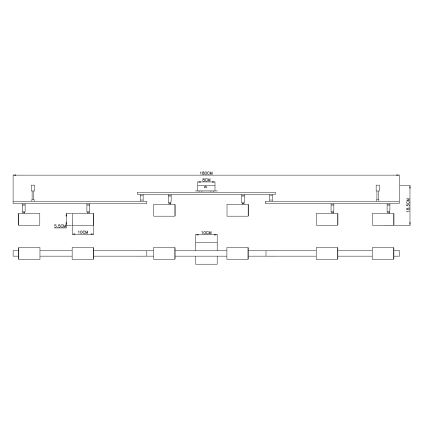 Globo - Kohdevalo 6xGU10/35W/230V valkoinen