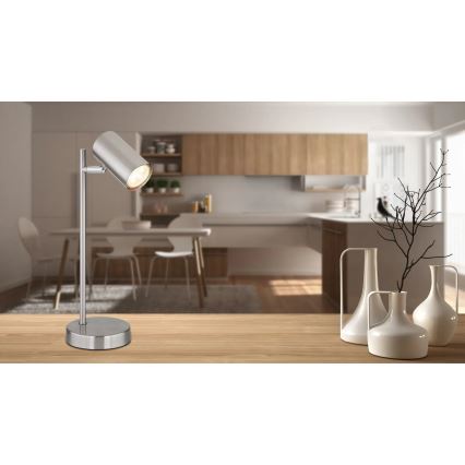 Globo - Pöytävalaisin 1xGU10/5W/230V mattakromi