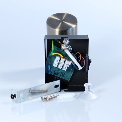 Globo - Seinäkohdevalo 1xGU10/25W/230V musta/messinki