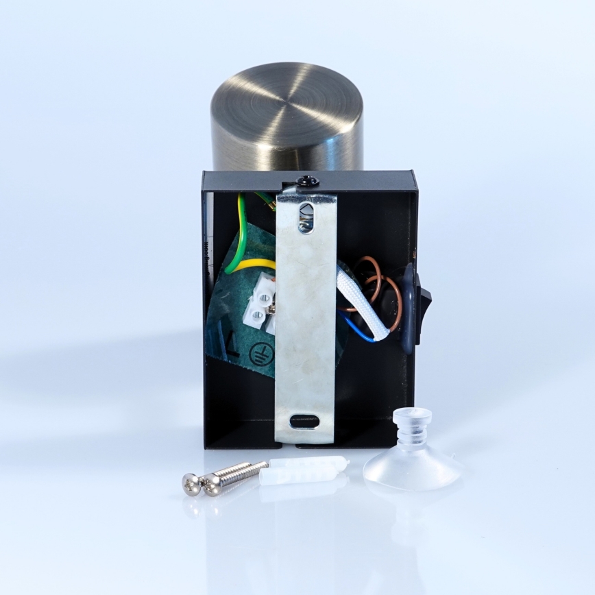 Globo - Seinäkohdevalo 1xGU10/25W/230V musta/messinki