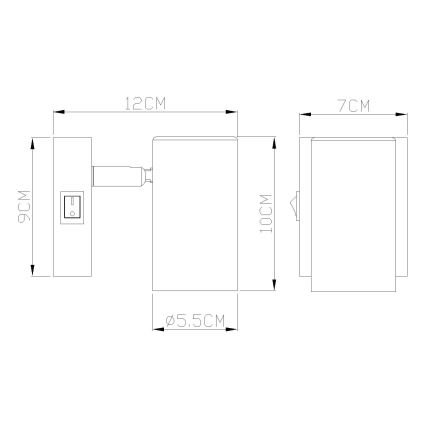 Globo - Seinäkohdevalo 1xGU10/25W/230V oranssi