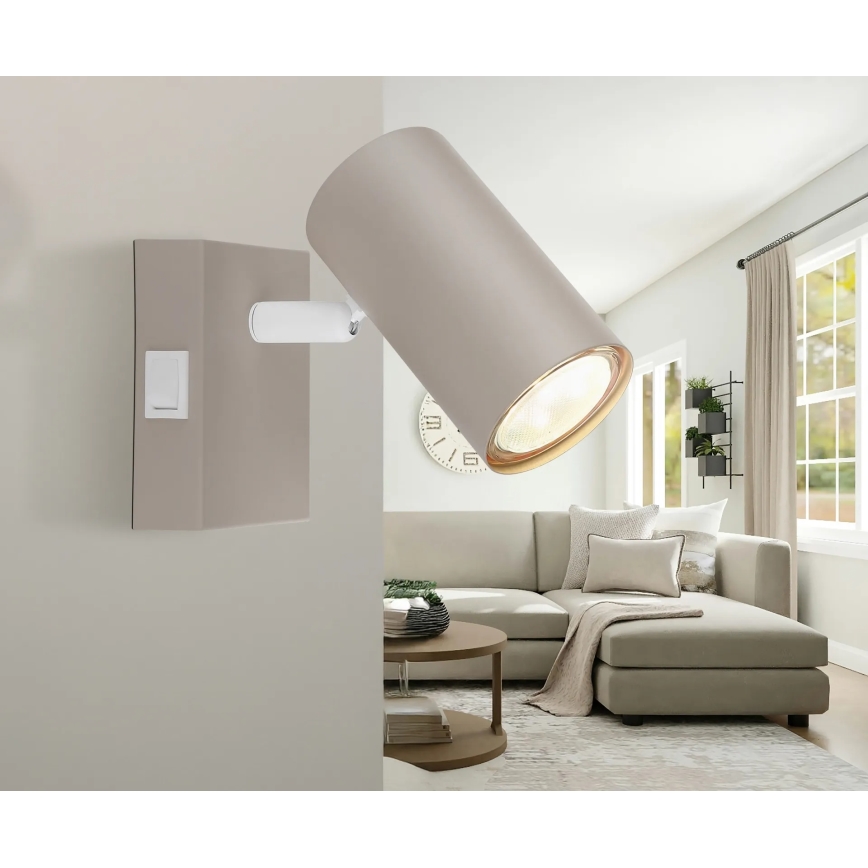 Globo - seinäspotti 1xGU10/25W/230V beige