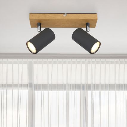 Globo - Kohdevalo 2xGU10/35W/230V harmaa/ruskea