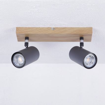 Globo - Kohdevalo 2xGU10/35W/230V harmaa/ruskea