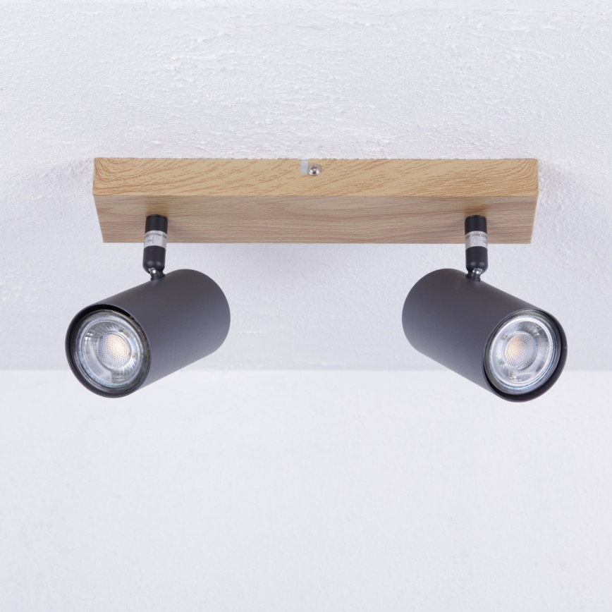 Globo - Kohdevalo 2xGU10/35W/230V harmaa/ruskea