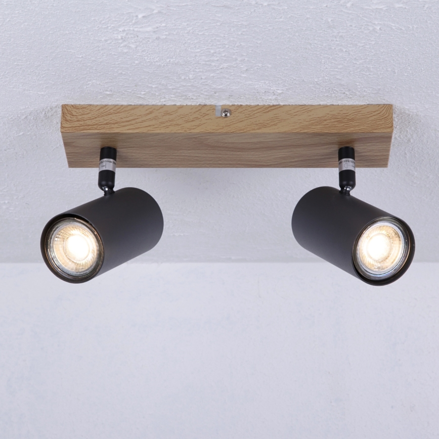 Globo - Kohdevalo 2xGU10/35W/230V harmaa/ruskea