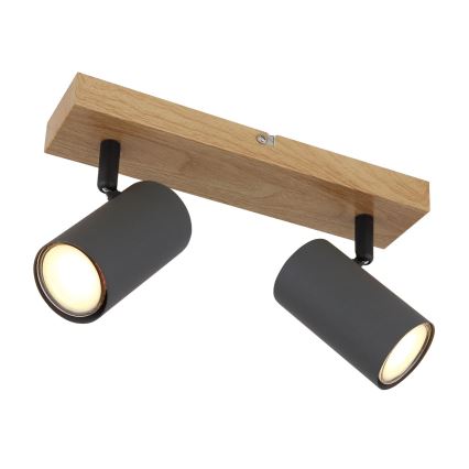 Globo - Kohdevalo 2xGU10/35W/230V harmaa/ruskea