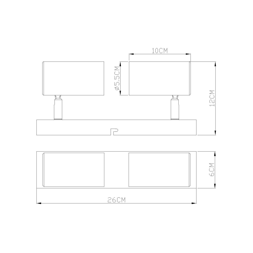 Globo - Kohdevalo 2xGU10/25W/230V oranssi