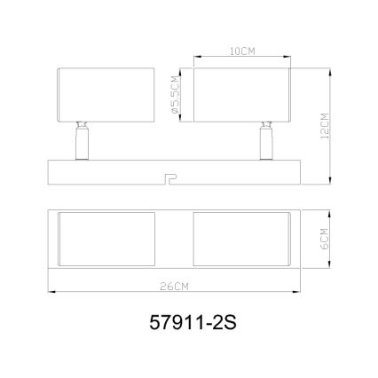 Globo - Kohdevalo 2xGU10/25W/230V