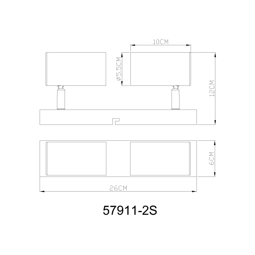 Globo - Kohdevalo 2xGU10/25W/230V