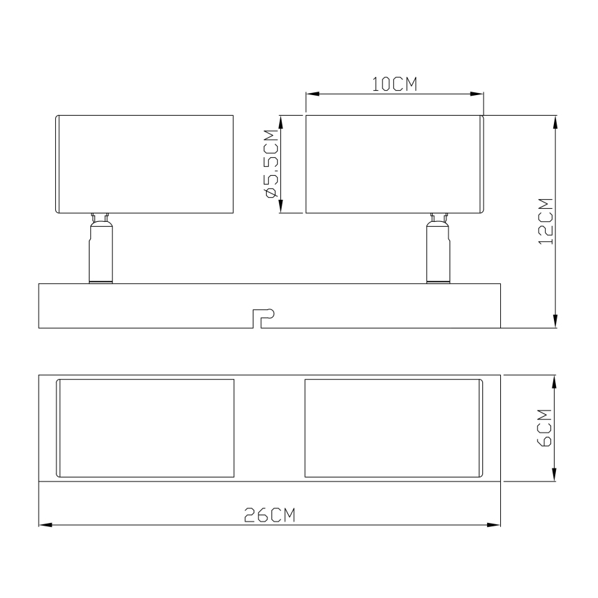 Globo - Kohdevalo 2xGU10/35W/230V valkoinen