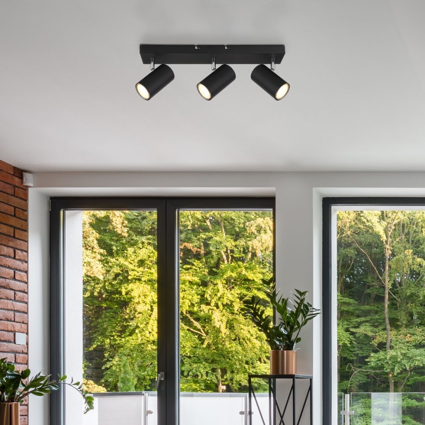 Globo - Kohdevalo 3xGU10/35W/230V musta