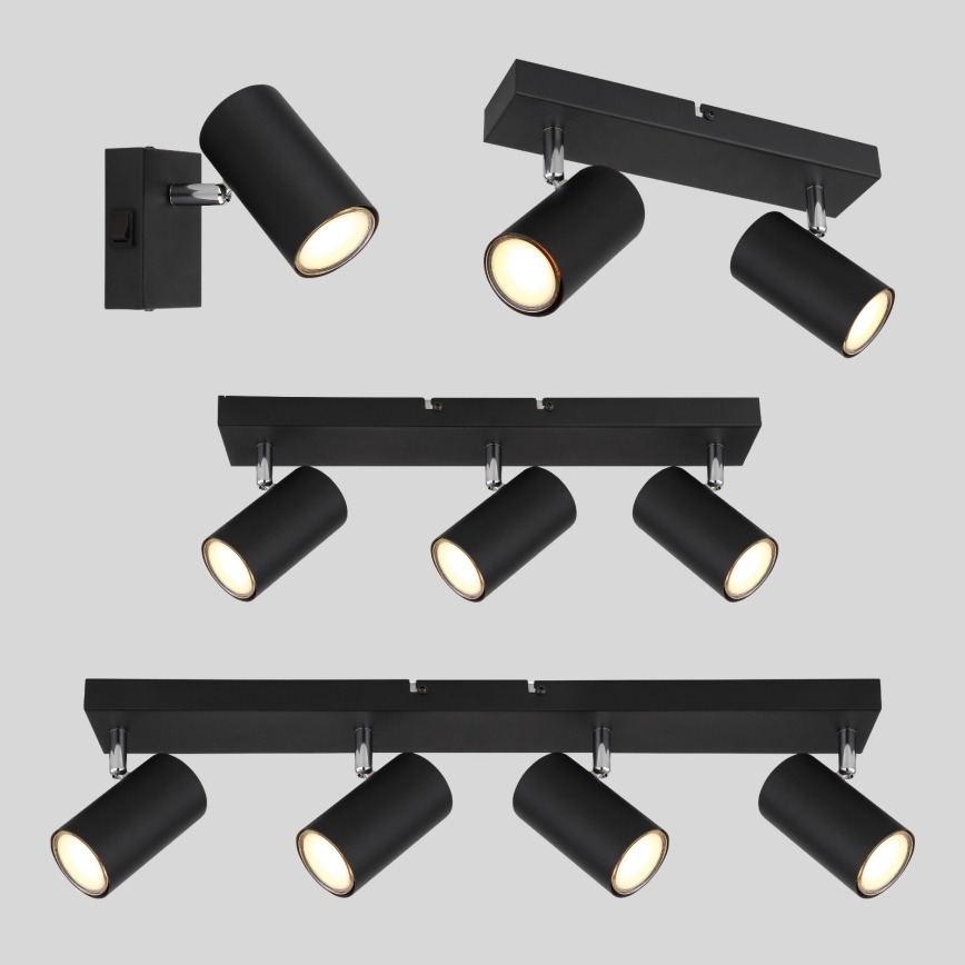 Globo - Kohdevalo 3xGU10/35W/230V musta