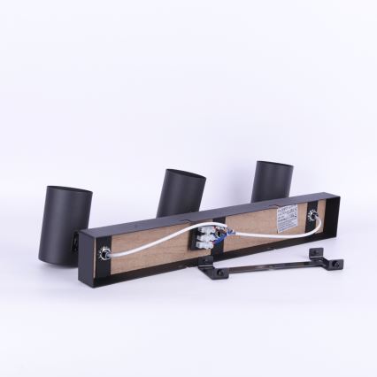 Globo - Kohdevalo 3xGU10/35W/230V musta/ruskea