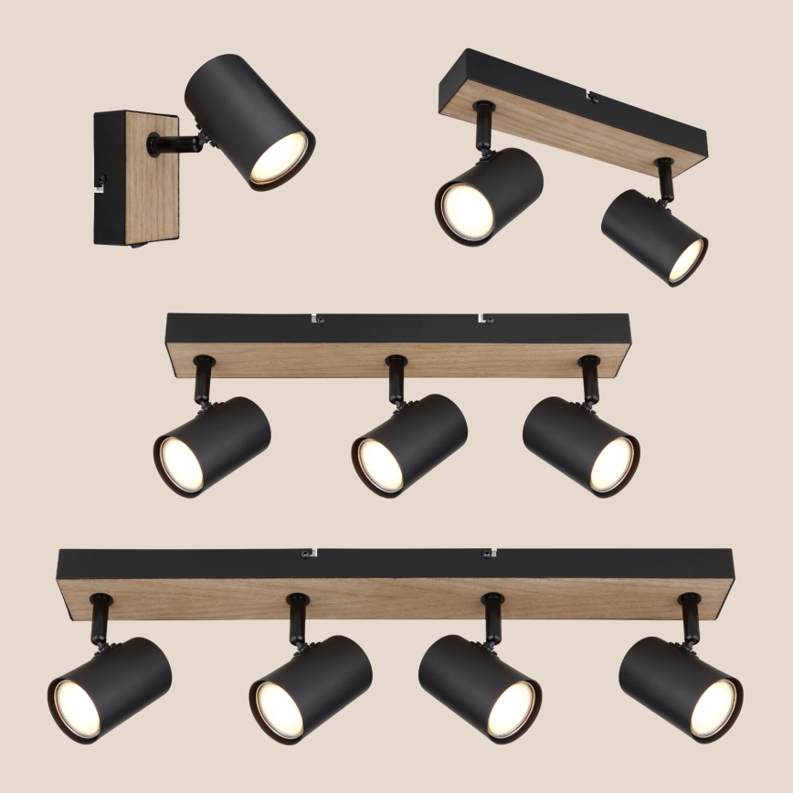 Globo - Kohdevalo 3xGU10/35W/230V musta/ruskea