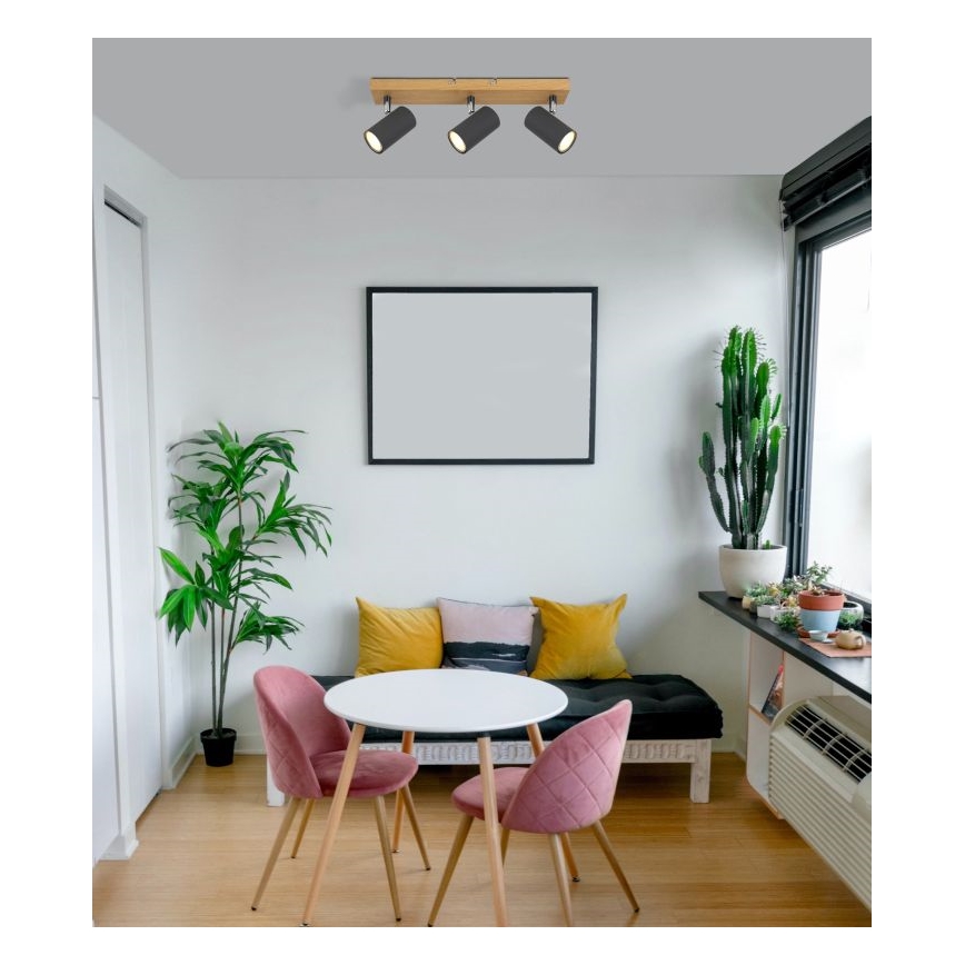 Globo - Kohdevalo 3xGU10/35W/230V harmaa/ruskea