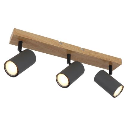 Globo - Kohdevalo 3xGU10/35W/230V harmaa/ruskea