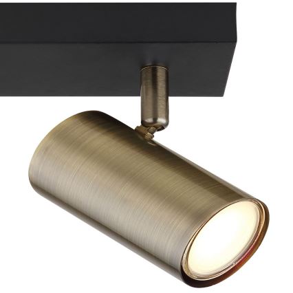 Globo - Kohdevalo 3xGU10/35W/230V musta/messinki