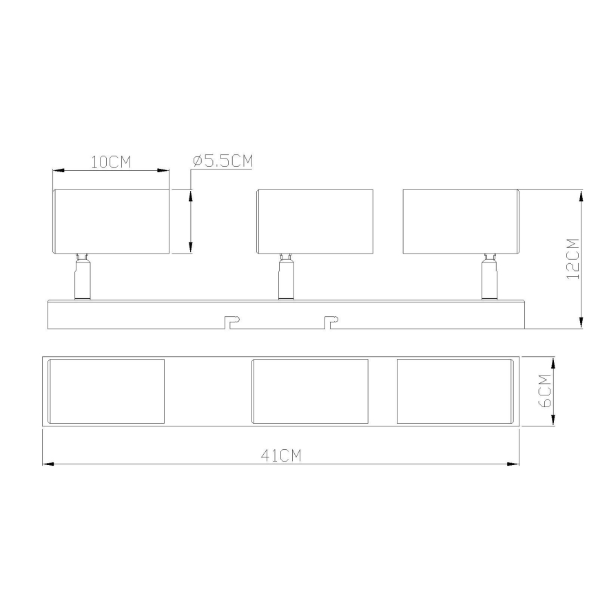 Globo - Kohdevalo 3xGU10/25W/230V oranssi