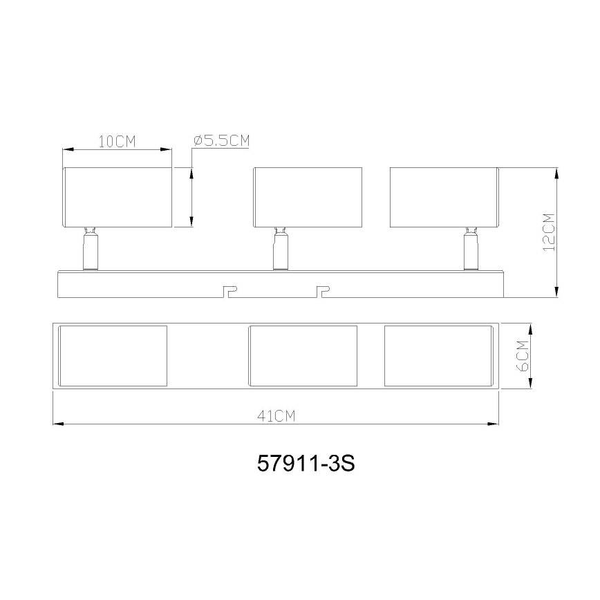 Globo - Kohdevalaisin 3xGU10/35W/230V