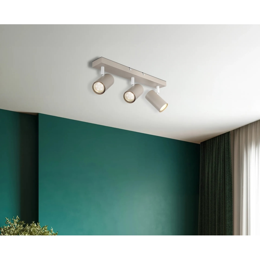 Globo - Spottivalaisin 3xGU10/35W/230V beige