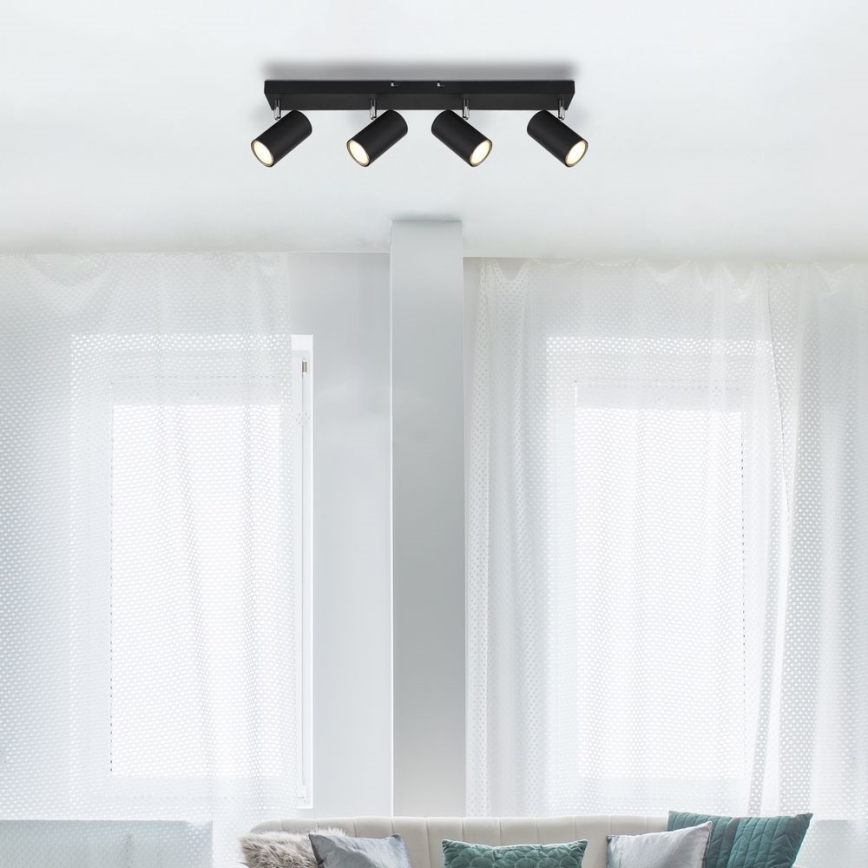 Globo - Kohdevalo 4xGU10/35W/230V musta