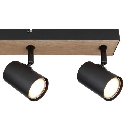 Globo - Kohdevalo 4xGU10/35W/230V musta/ruskea