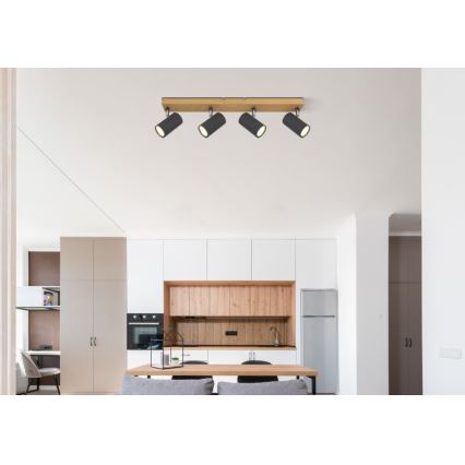 Globo - Kohdevalo 4xGU10/35W/230V harmaa/ruskea