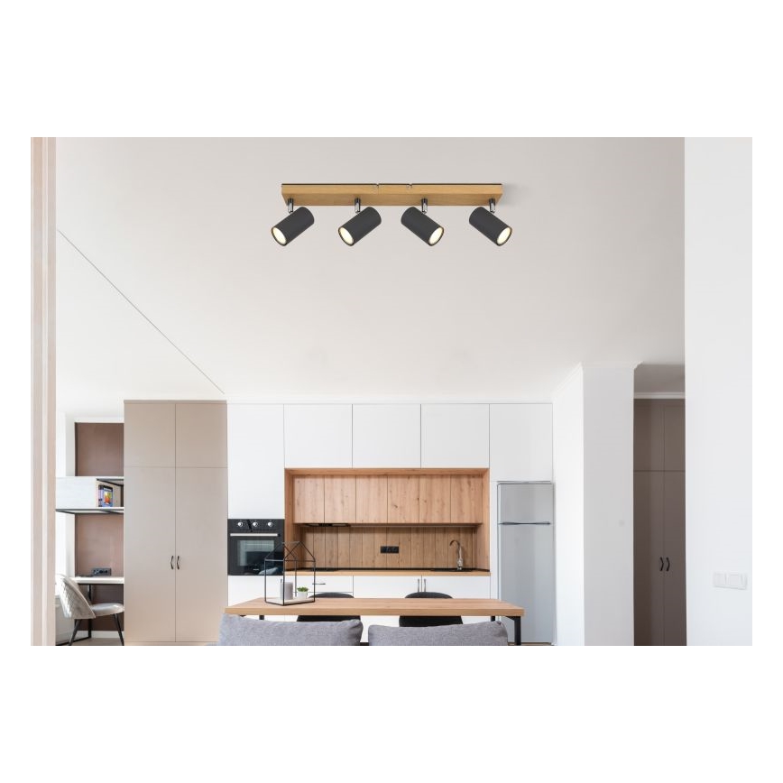 Globo - Kohdevalo 4xGU10/35W/230V harmaa/ruskea