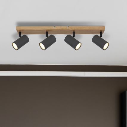 Globo - Kohdevalo 4xGU10/35W/230V harmaa/ruskea