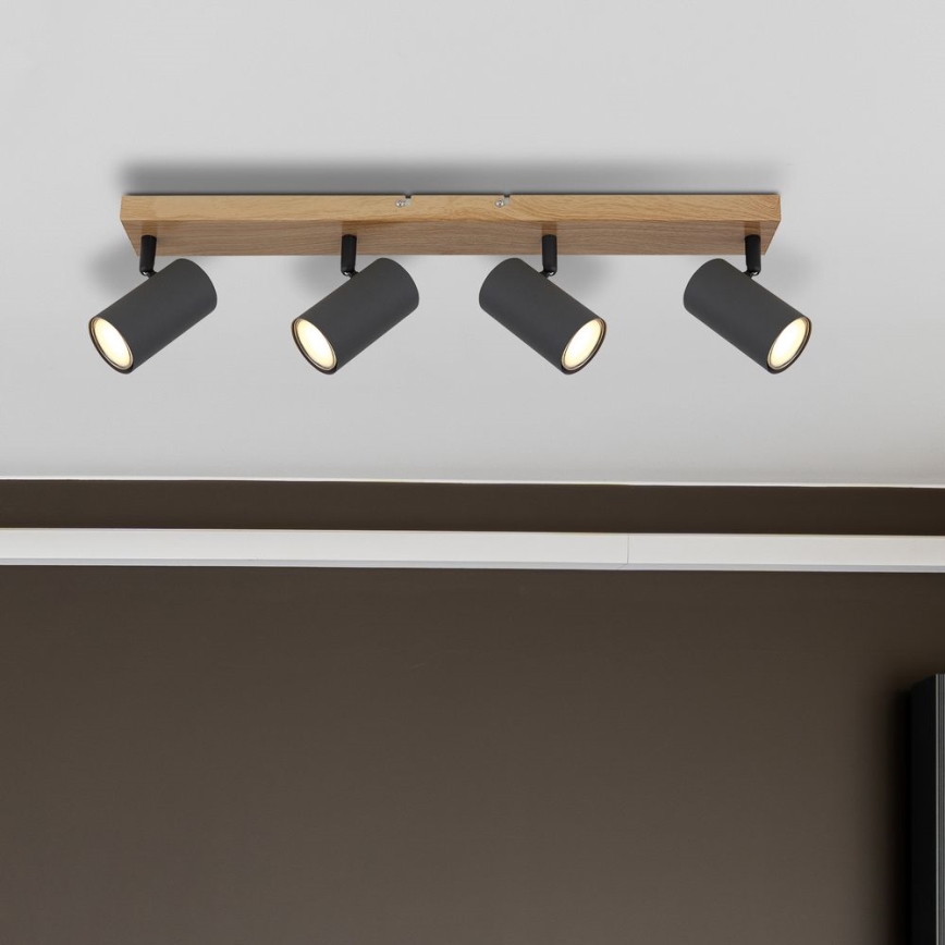 Globo - Kohdevalo 4xGU10/35W/230V harmaa/ruskea